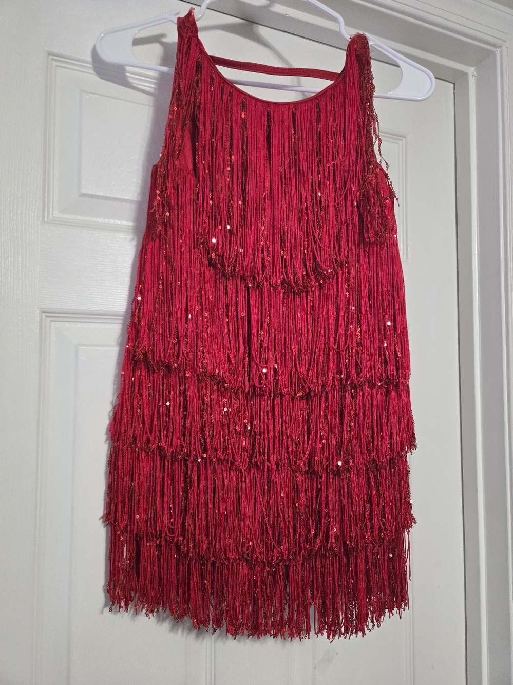Weissman Red Sequin Fringe Costume